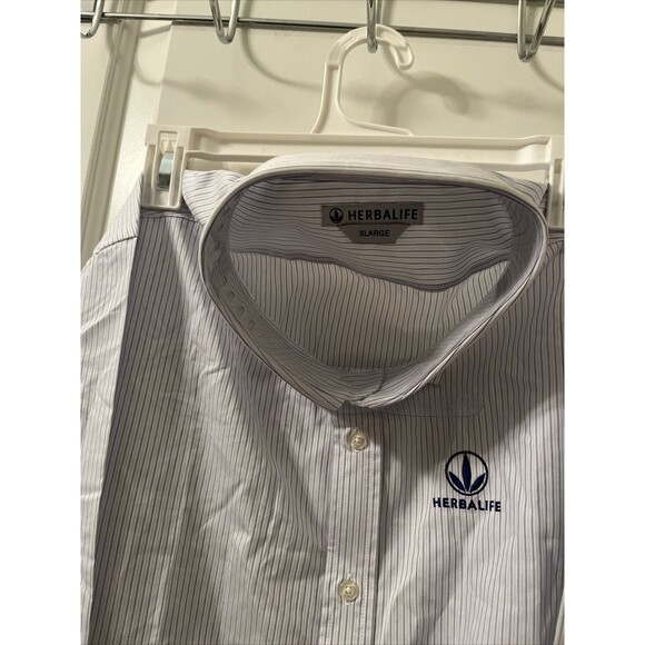 Men's Stripe Button Front Shirt Long Sleeve Size XL Multi-Color - Picture 2 of 15